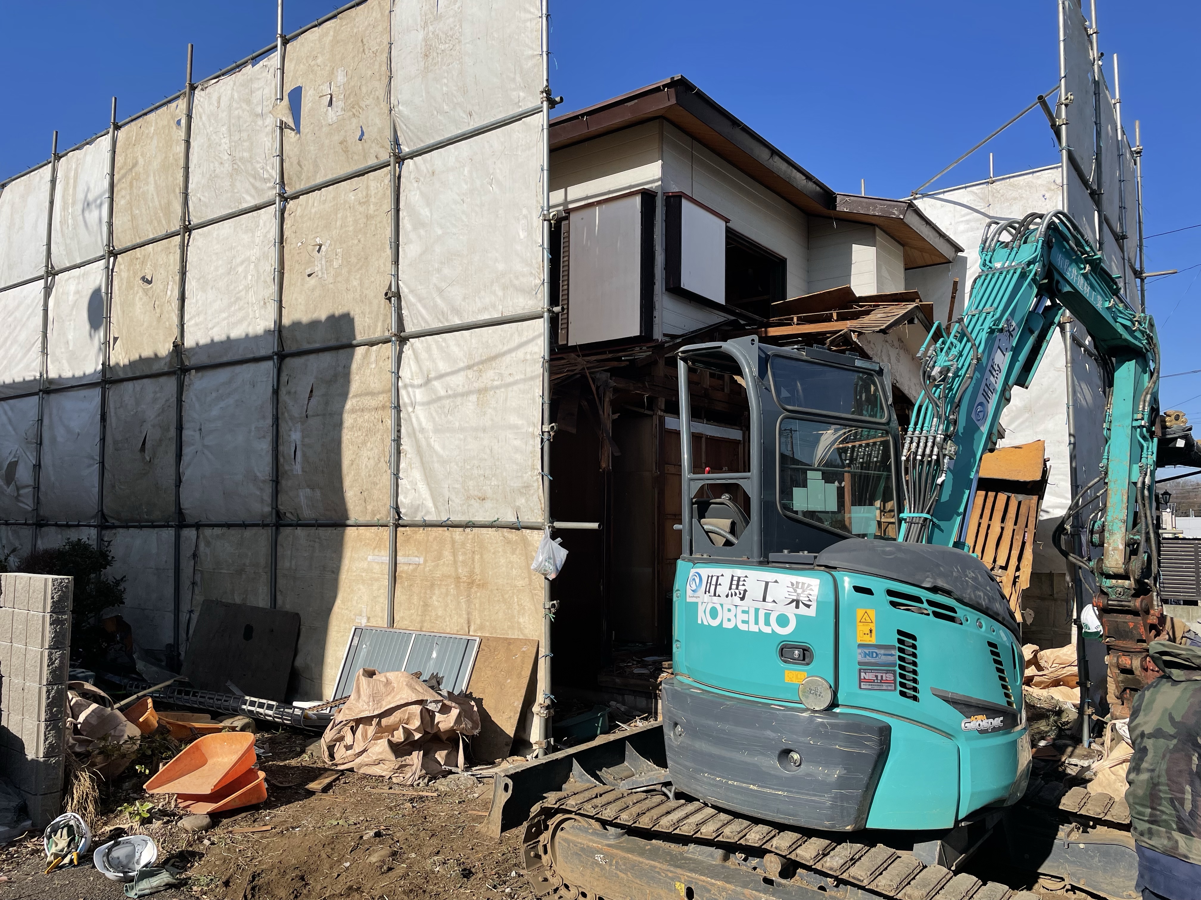 府中市多磨町で木造2階建て解体工事を行わせていただきました。